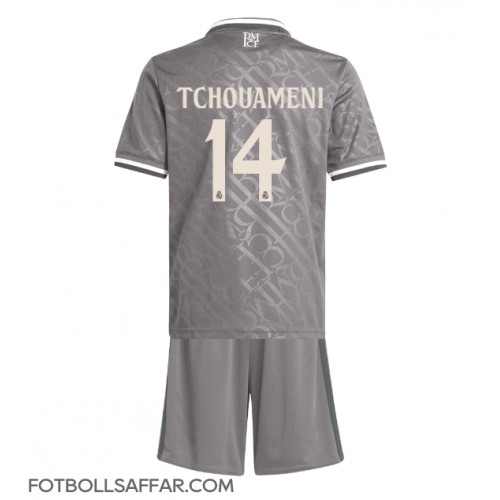 Real Madrid Aurelien Tchouameni #14 Tredje Dräkt Barn 2024-25 Kortärmad (+ Korta byxor)